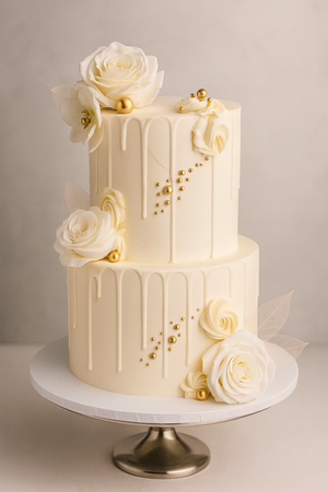 Rustic Wedding Cake Designer Cake Online in Meerut by The Baking Kaur – Premium Birthday, Wedding & Anniversary Cakes