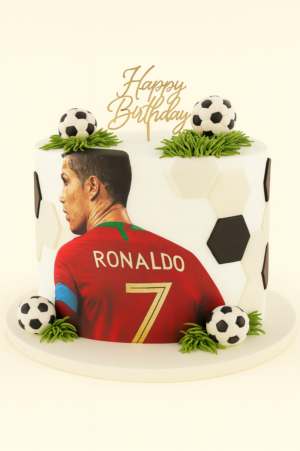 Ronaldo 7 Football Theme Cake
