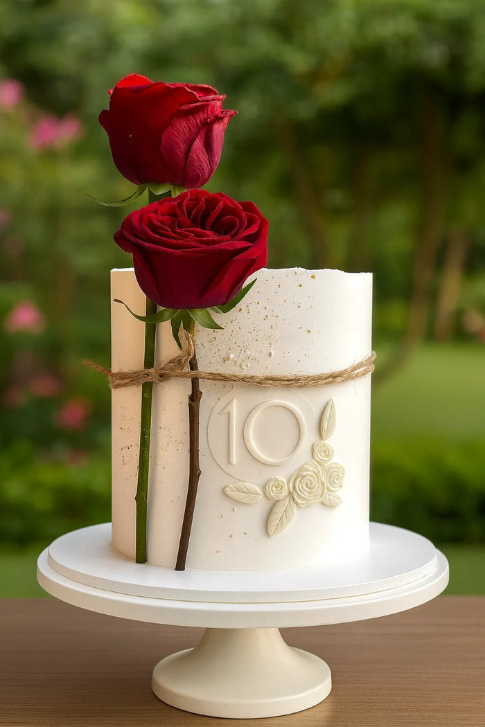 Romantic Anniversary Couple Cake