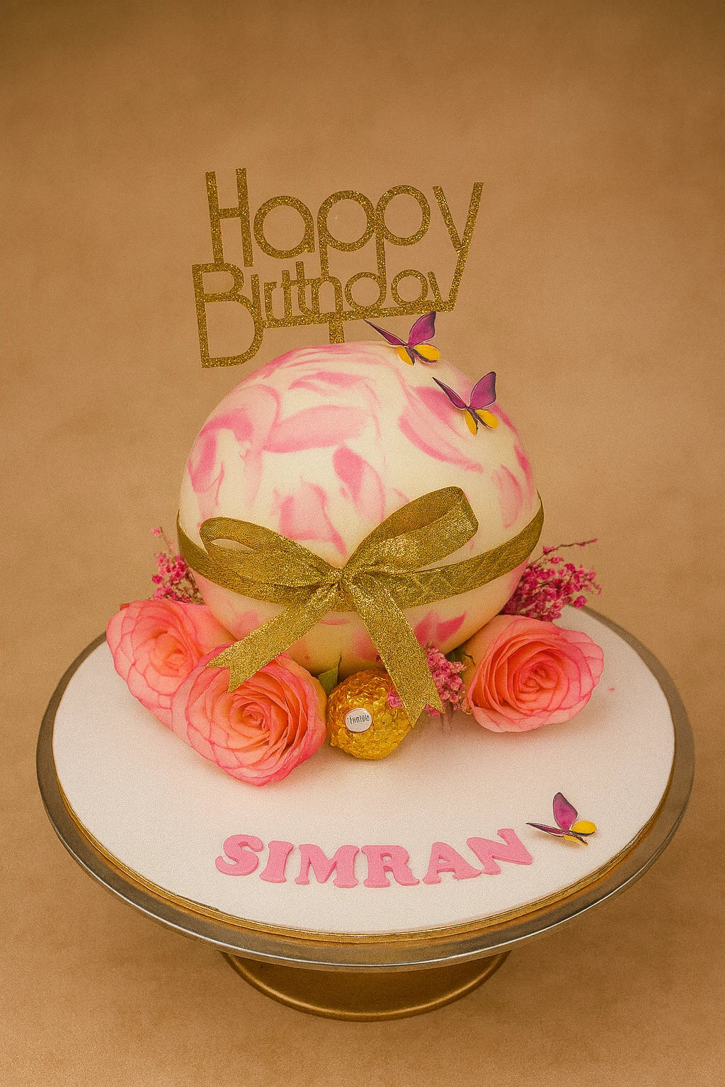 Romantic Daylight Birthday Cake