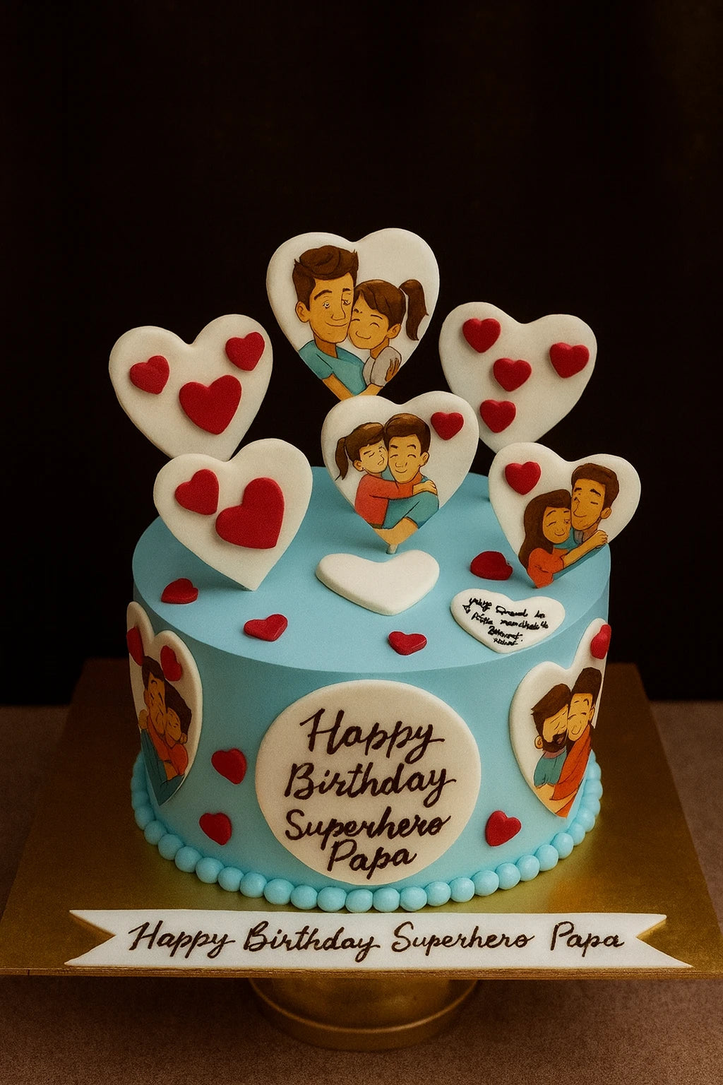 Romantic Harmony Birthday Cake