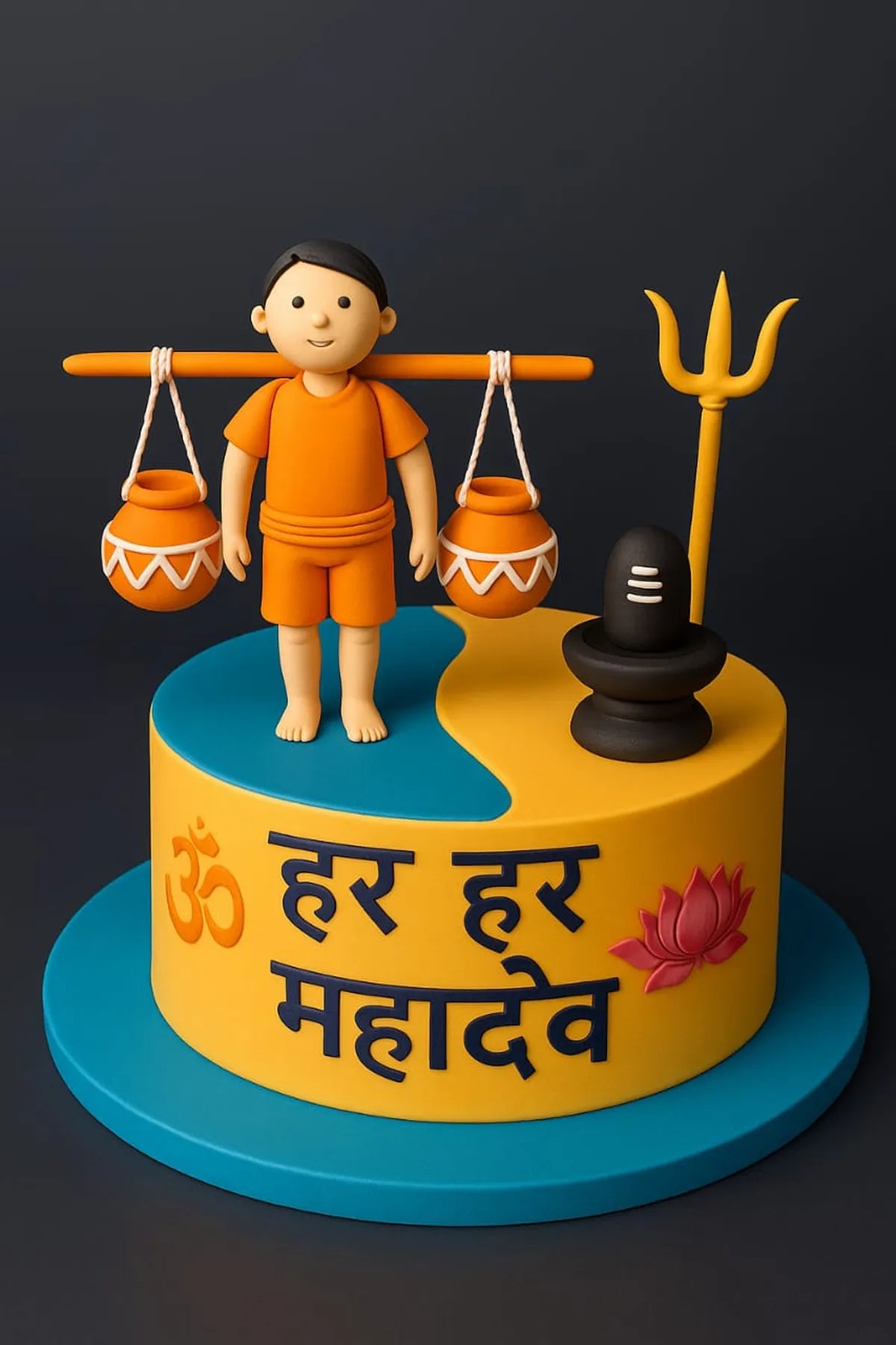 Shiva Theme Cake in Meerut-The Baking Kaur