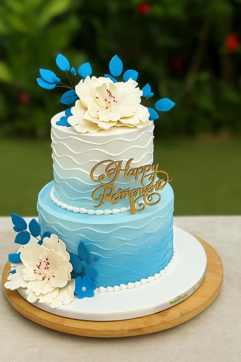 Signature Grand Wedding Cake two tier wedding cake in Meerut by The Baking Kaur — grand multi-tiered design with regal accents perfect for large celebrations. Perfect for weddings, engagements, and anniversary celebrations.