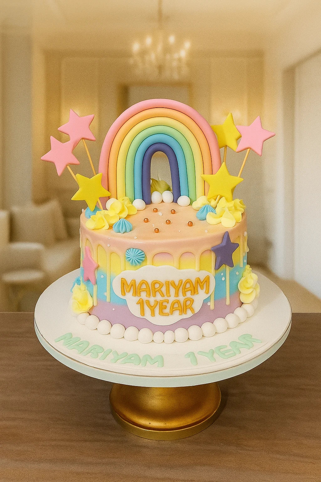 Soft Bloom Girl Baby Cake