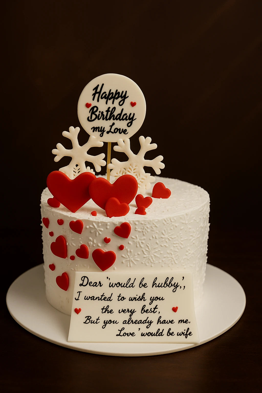 Soulmate Anniversary Surprise Cake in Meerut-The Baking Kaur