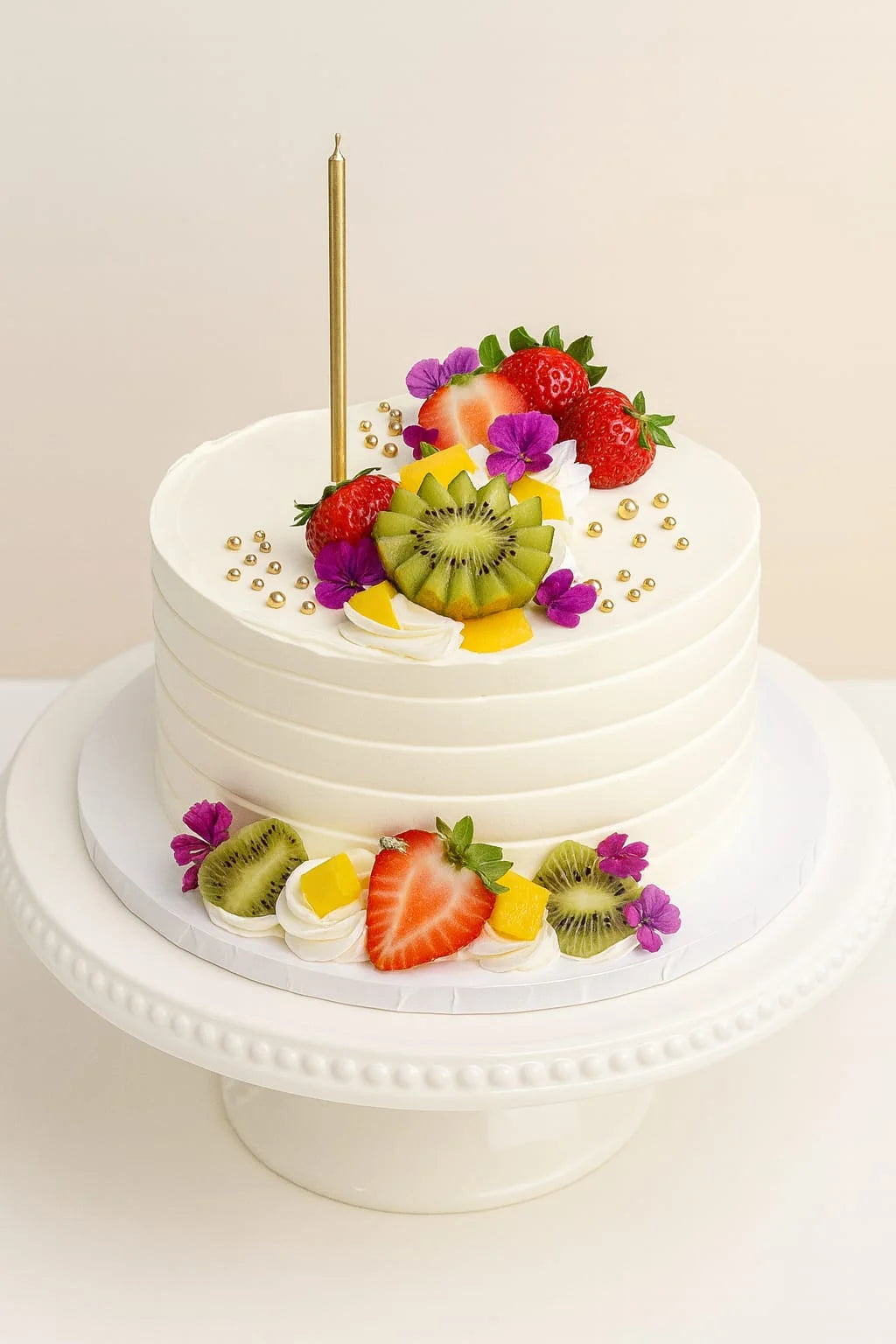 Strawberry Fresh Fruit Cake