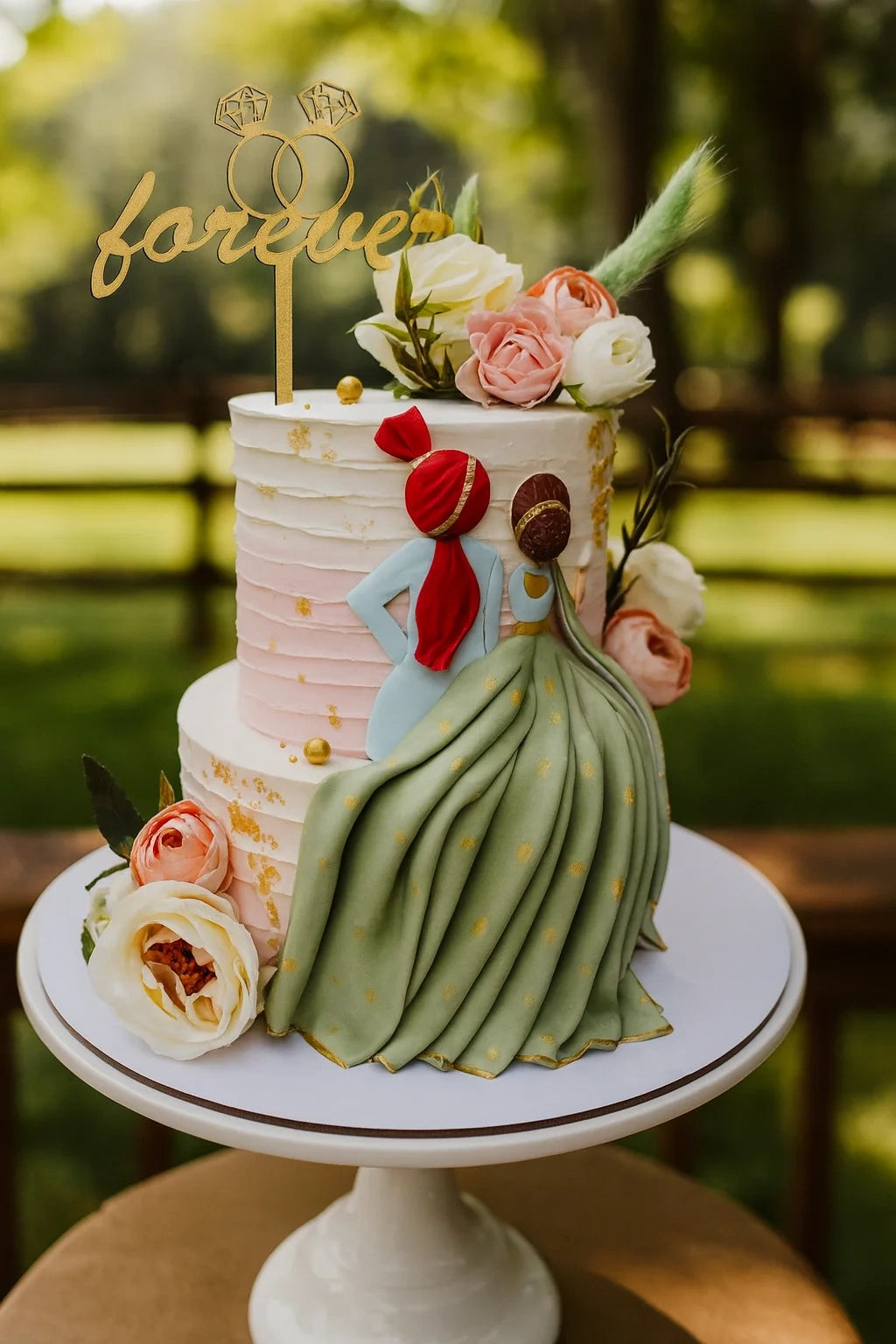 Stylish Marble Wedding Cake two tier wedding cake in Meerut by The Baking Kaur — sleek minimalist aesthetic with modern lines and subtle elegance. Perfect for weddings, engagements, and anniversary celebrations.