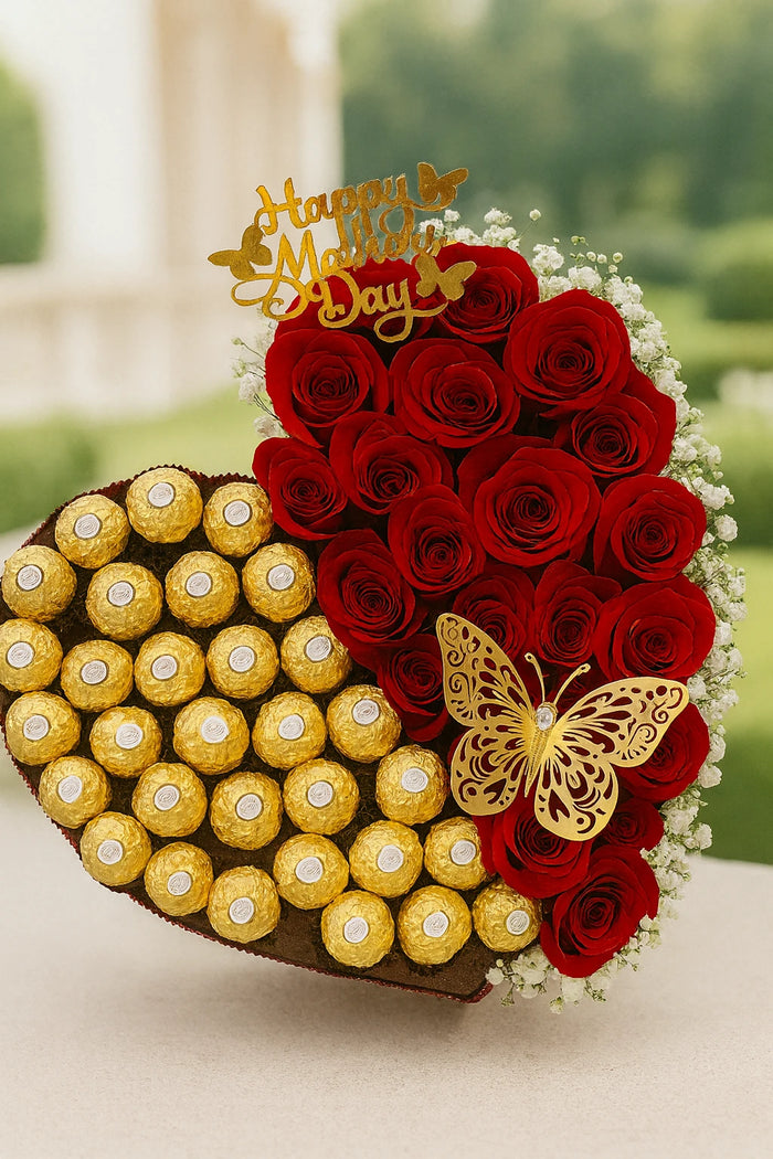 Sunshine Cake & Colorful Balloons Flower Hamper