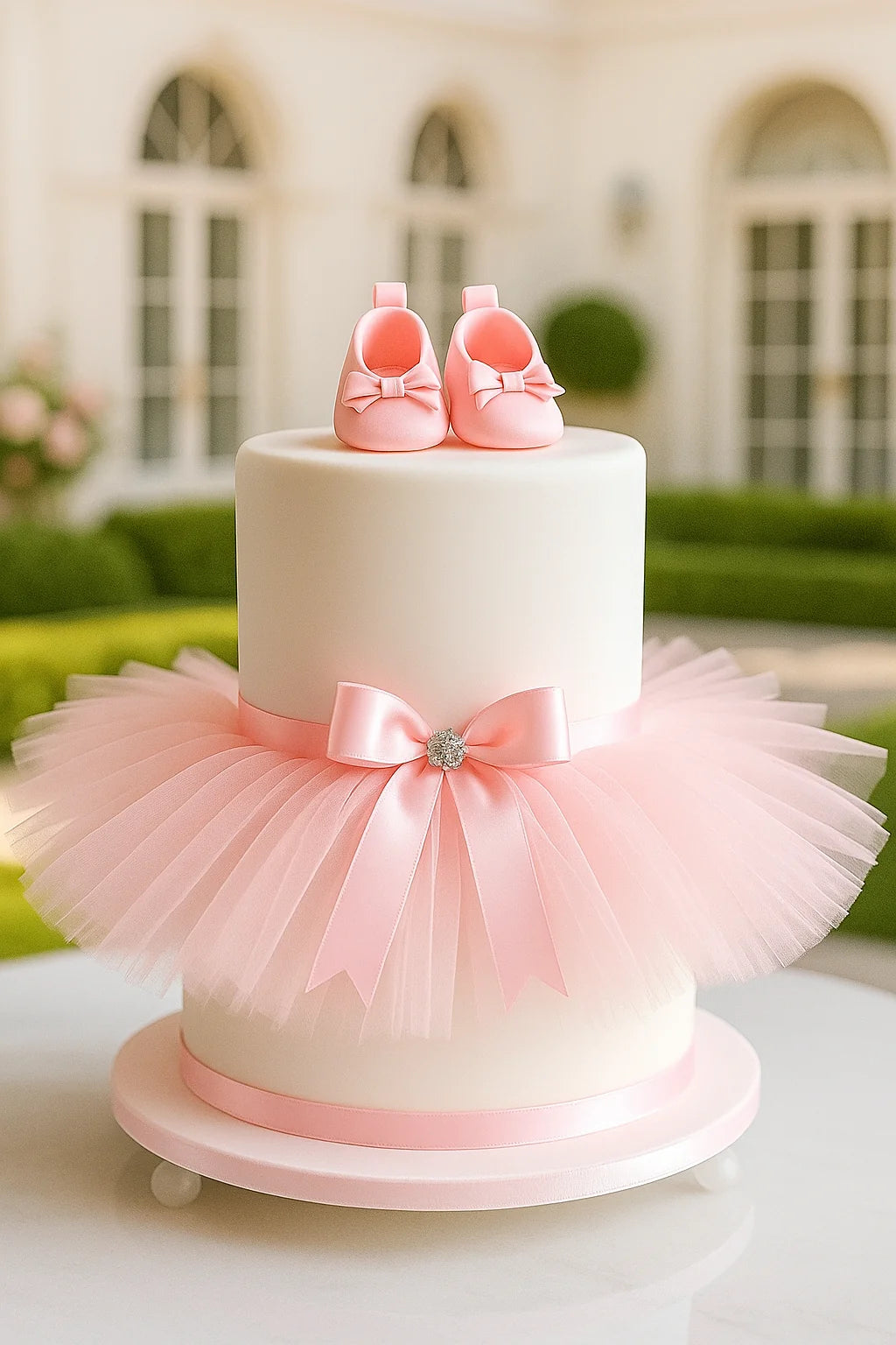 Sweet Blush Girl Baby Cake