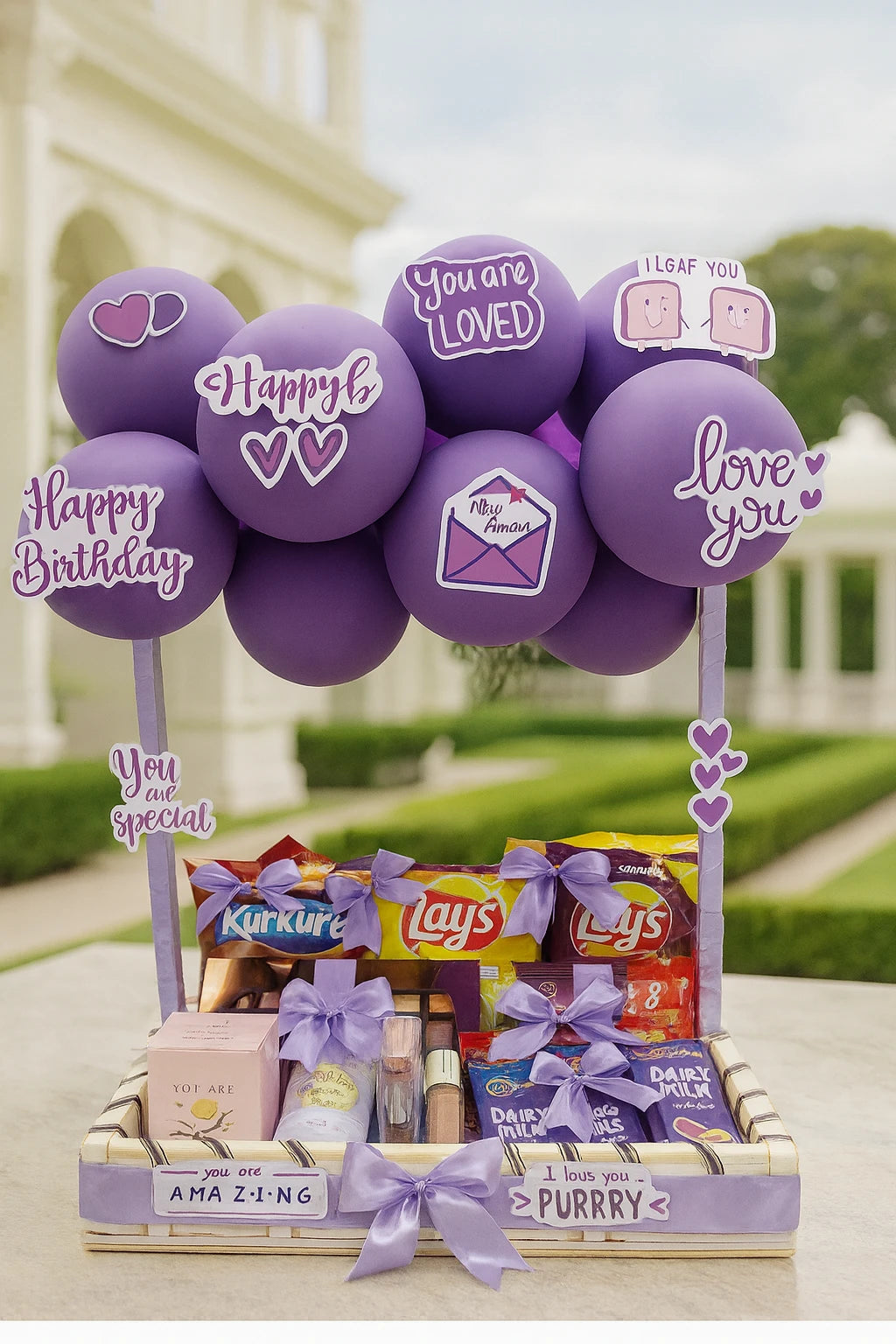 Sweet Gesture Cake & Flower Balloon Gift