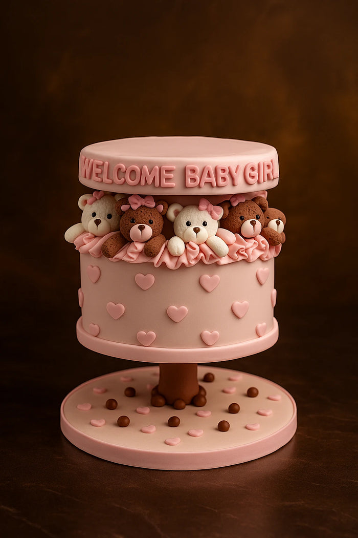 Teddy Bear Theme Birthday Cake