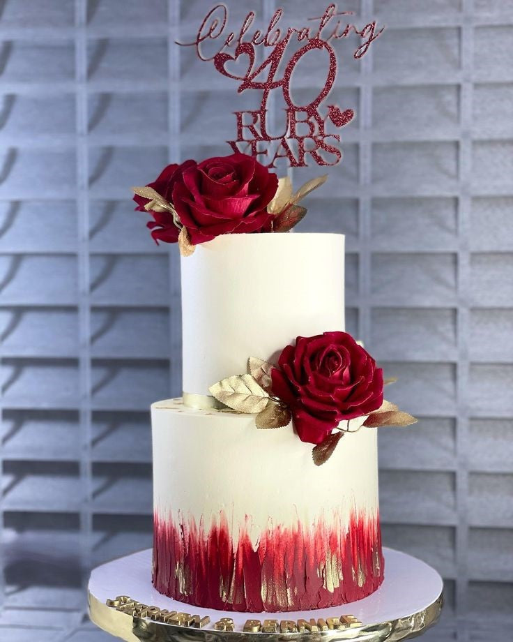 Wedding Cake with Sugar Flowers Designer Cake Online in Meerut by The Baking Kaur – Premium Birthday, Wedding & Anniversary Cakes
