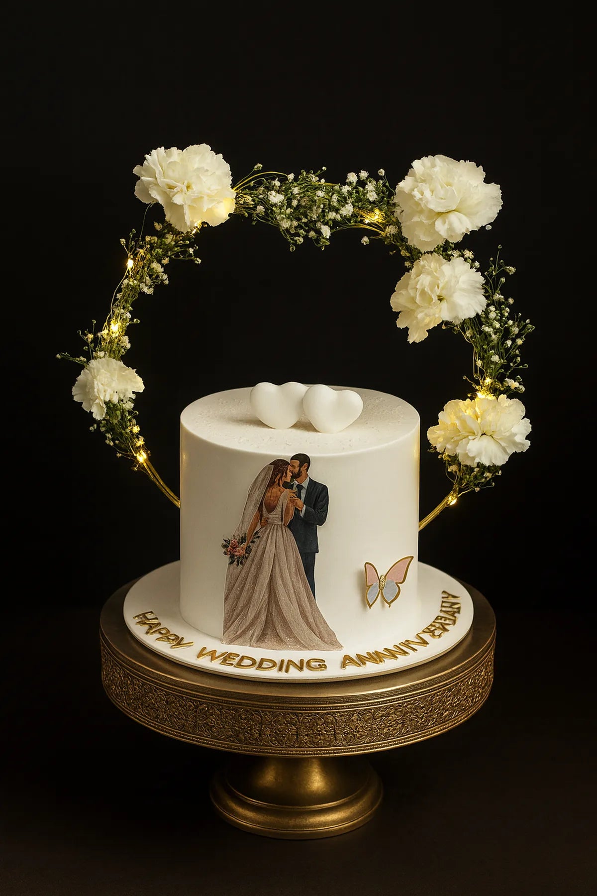 Anniversary Flower Cake in Meerut-The Baking Kaur