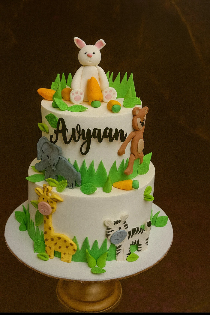 Wild Animal Theme Cake