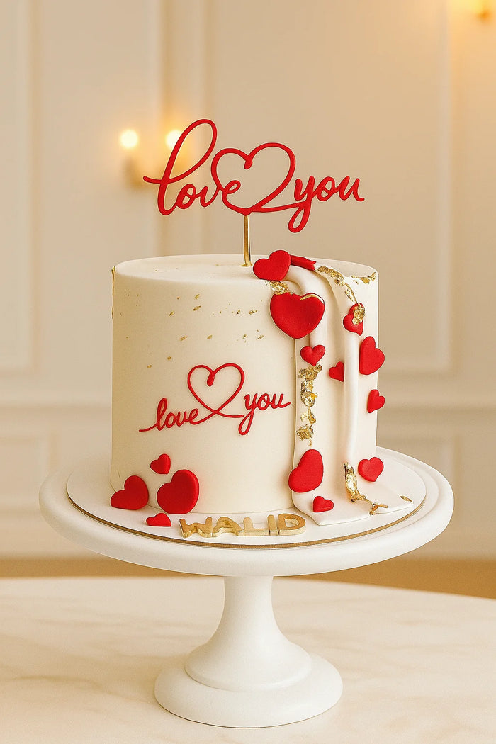 You & Me Anniversary Cake